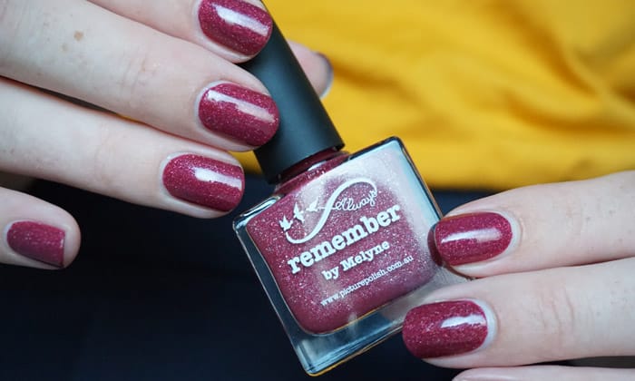 swatch of picture polish remember