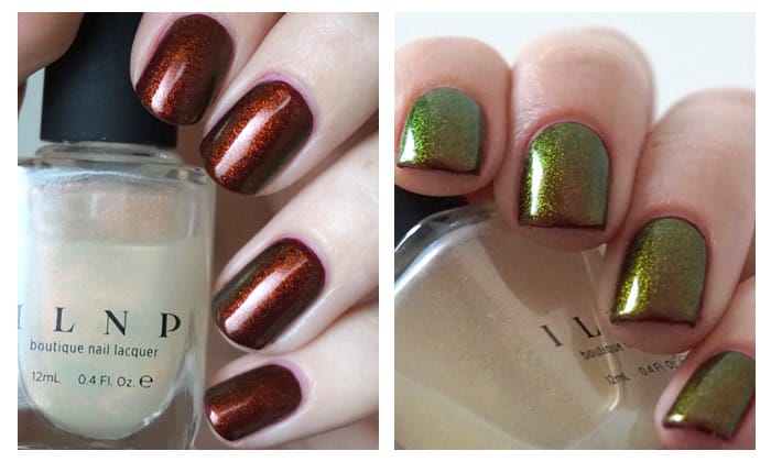 Two coats of the magician over OPI visions of love