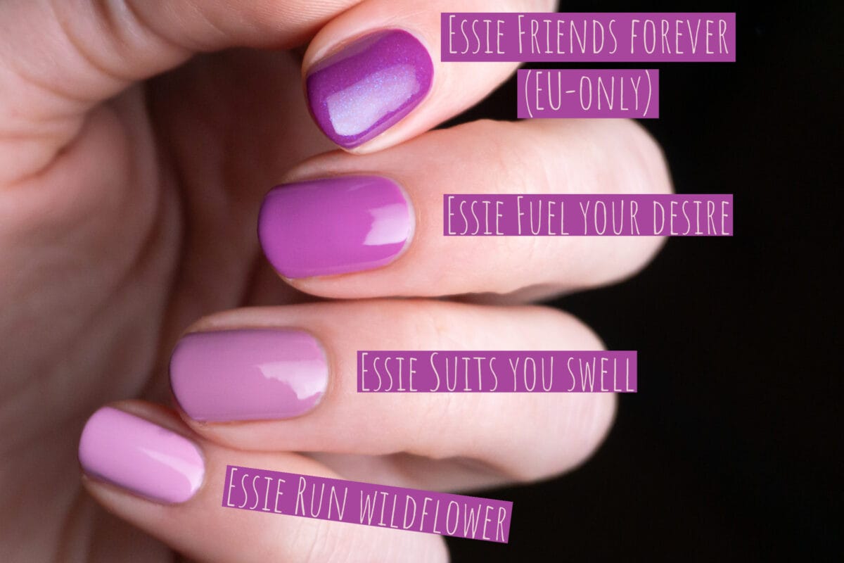 Swatches of the Essie Valentine's day 2023 collection (my picks) Noae