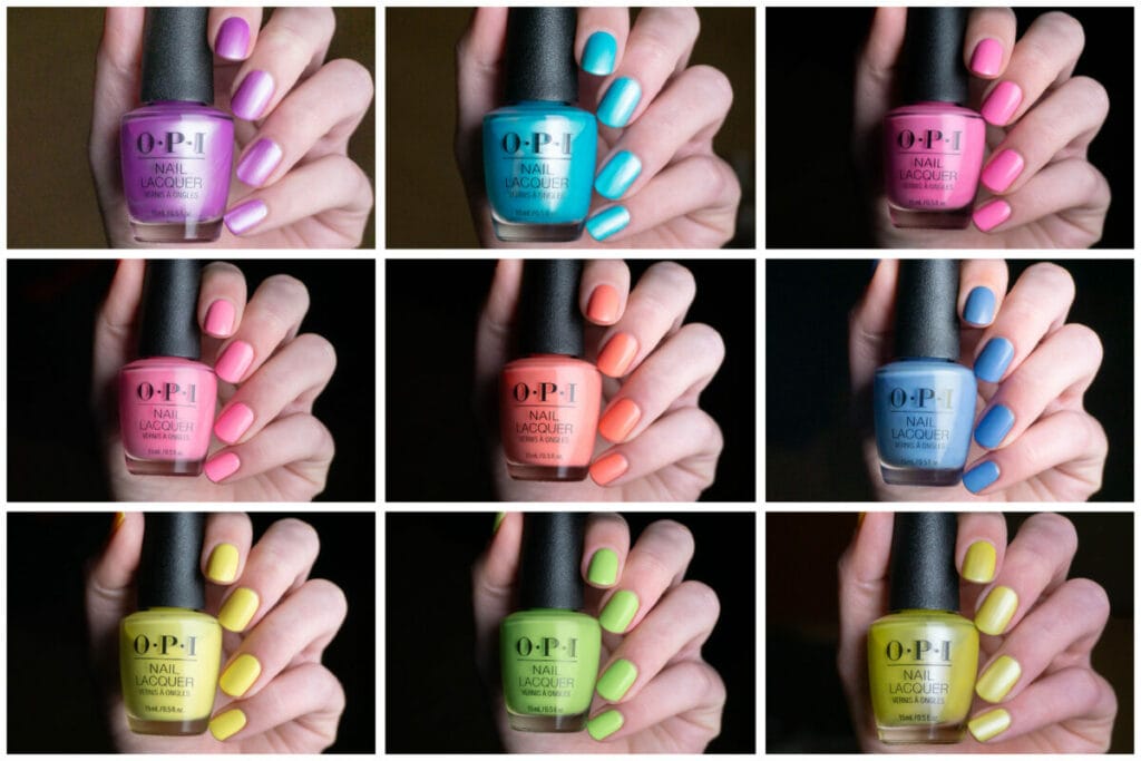 Swatches of OPI Summer make the rules (summer 2023)