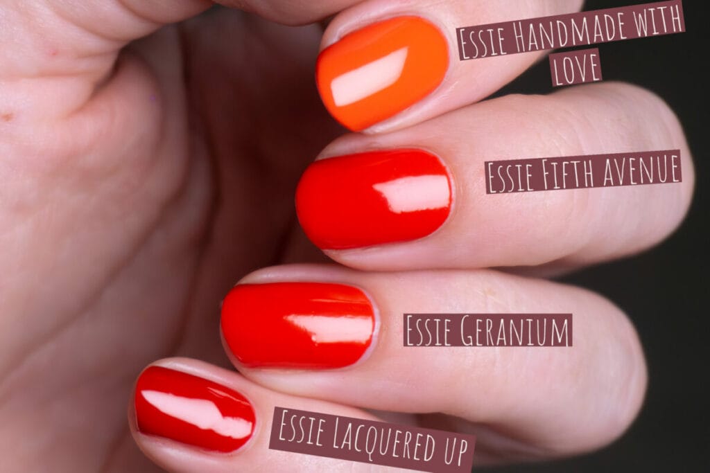 Essie creme comparison - Nails Noae red